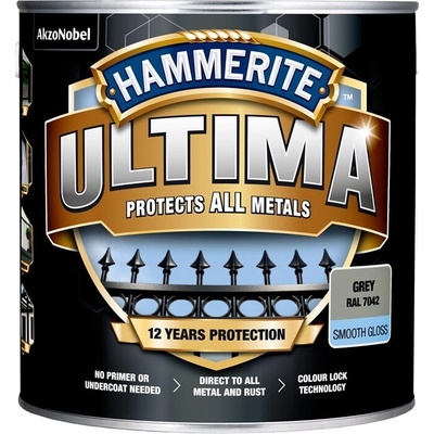 Hammerite Ultima Smooth 2,2 l lesklá sivá