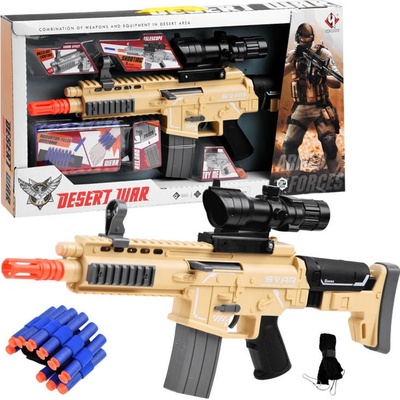 JOKO Dětská zbraň Desert War s pěnovými náboji 10 ks