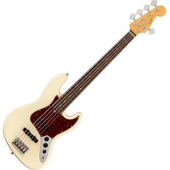 Fender American Professional II Jazz Bass V RW Olympic White 5-струнна бас китара