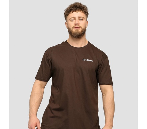 GymBeam tričko Basic Chocolate Brown