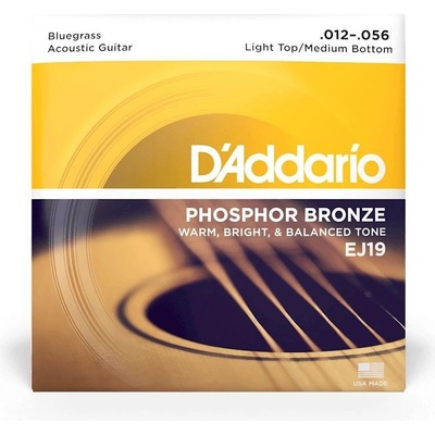 D'ADDARIO EJ19 Phosphor Bronze Low Top/ Medium Heavy - .012 - .056