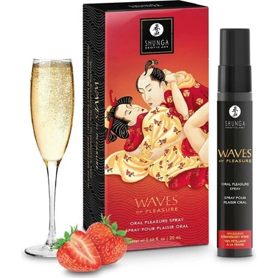 Shunga Waves of Pleasure Iskrivé jahody 20 ml