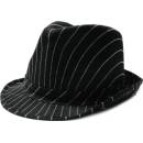 Al Capone módny čierny pruhovaný