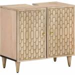 vidaXL Шкаф за баня 62x33x58 см масивно мангово дърво (358267)