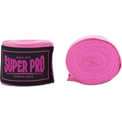 SUPER PRO Бинтове за Бокс Super Pro Hand Wraps Pink 450 см