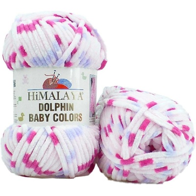 Himalaya příze Dolphin Baby Colors 80402 světle růžová s fialkovou a fuchsiovou