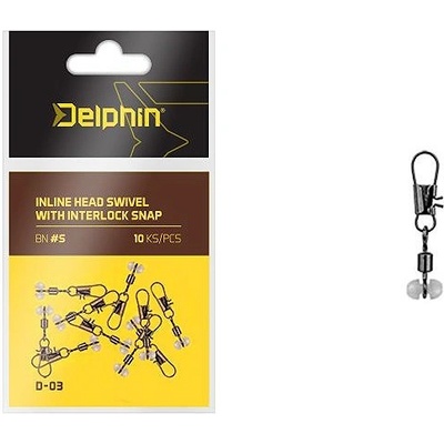 Delphin Inline head swivel with Interlock D-03 Velikost S 2 x 10 ks