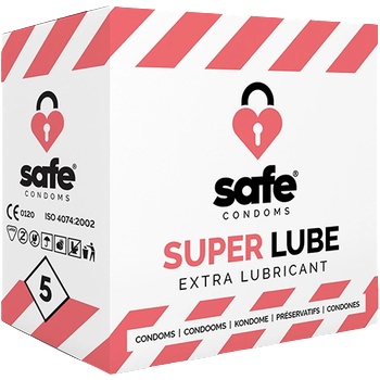Safe - Condoms with Extra Lubricant Superlube 5 pcs