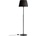 TopMebel Vilo TopMebel E27 метална/плат ПВЦ подова лампа в черен цвят Ø35x152cm