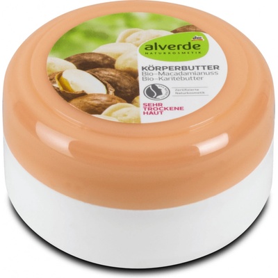 alverde Naturkosmetik tělové máslo bio makadamové ořechy 50 ml