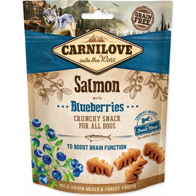 Carnilove Dog Adult Pamlsok Losos a čučoriedky Crunchi 200 g