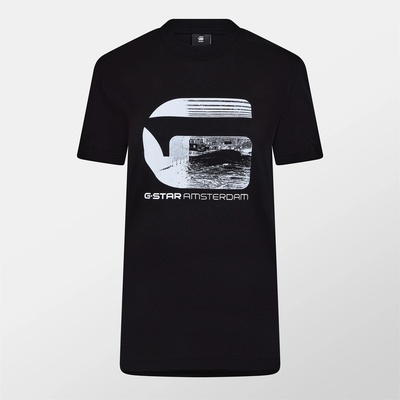 G Star Тениска G Star Amsterdam T-Shirt - Dk Black