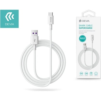 DEVIA ST344602 1, 5 м USB Type-C бял кабел за зареждане и данни (ST344602)