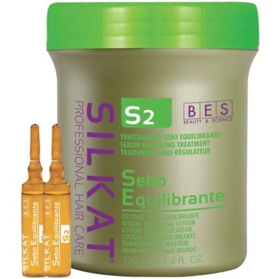 Bes beauty & science Ампули против бързо омазняване на скалпа 12х10 BES S2 Silkat Sebo-Regulator