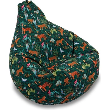 Pufrelax Пуф круша за деца Nirvana Light, Водоустойчив, Джунгла, Многоцветен