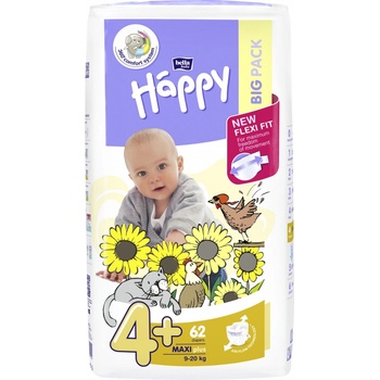 Bella Happy 4+ Maxi Plus 9-20 kg 62 ks