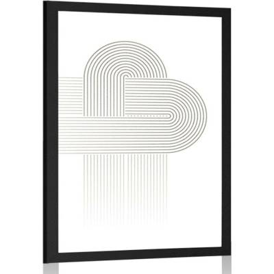 Plakát spojené duhy Mid-Century - 60x90 white