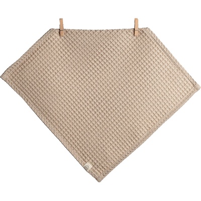 EcoHaus Premium vaflový ručník na obličej 30 x 30 cm béžový / velké kostičky 2 ks