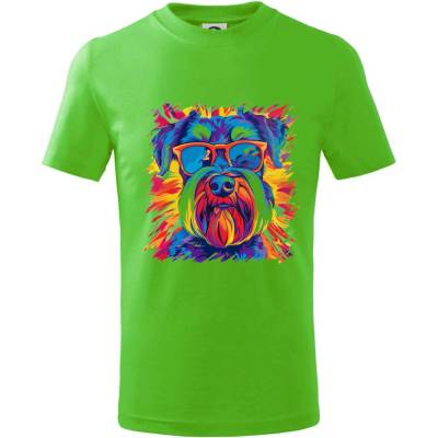 Bradáč farebný štýl 70s tričko detské Apple Green
