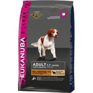 EUKANUBA Adult Small & Medium Breed Lamb - за малки и средни породи с агнешко18 kg