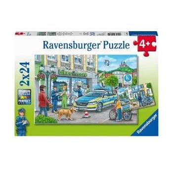 Ravensburger Пъзел Ravensburger 2х24 части - На мисия с полицай Хана, 7005031