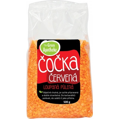 Green apotheke šošovica červená loupaná půlená 0,5 kg