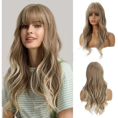 Oufei 24palcové jasanové blond paruky s ofinou
