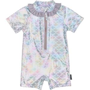 Mikk-Line Детски цял бански от ликра (UV защита) Mikk-line Kid's UV Suit Frill Recycled AOP Lycra - Lavender Aura - размер 62/68 (750-2400-0114)