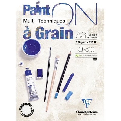 Clairefontaine Pain'On À Grain Glued Pad Скицник 20 A3 250 g (975050C)