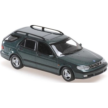 MINICHAMPS 1: 43 saab 9-5 break - 1999 - ТЪМНО ЗЕЛЕН МЕТАЛИК
