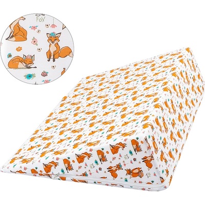 Bellatex Klínový podhlavník Oranžová bílá 80x50x20