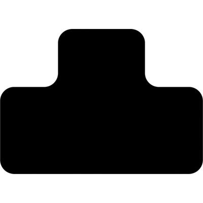 Samolepicí značení umístění palet s potiskem WT-5210, tvar ''T'' – polyester, černá, 125×175×75 mm, balení 10 ks