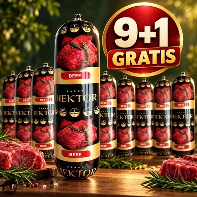 Hektor s hovězím masem 10 x 0,9 kg