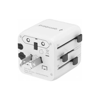 Gembird Universal travel adapter white