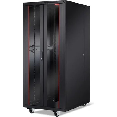 Formrack Комуникационен шкаф, Formrack 19" Free standing rack 42U 800/1000mm, height: 2096 mm, loading capacity: 600 kg, front tempered glass door, o (BETA-42U80100)