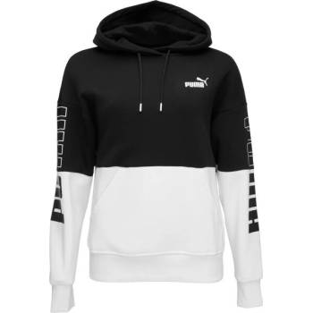 Puma dámská mikina Power Colorblock Hoodie FL bílo-černá