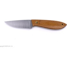 Brisa Bobtail 80-Mustard micarta 12C27 Flat Sheath Bobtail 80 Leather BRS