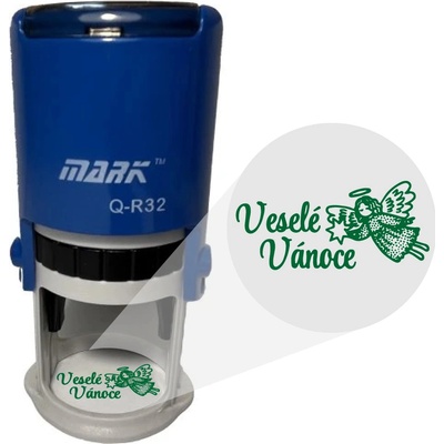 Mark Samonamáčecí razítko Veselé Vánoce 011 červená 45mm