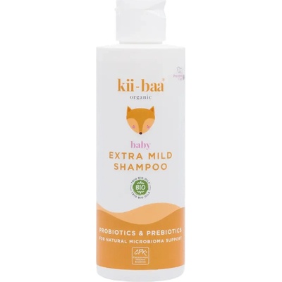 Kii-Baa Organic Baby Extra Mild Shampoo dětský jemný šampon s probiotiky a prebiotiky 200 ml