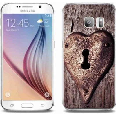 Pouzdro mmCase Gelové Samsung Galaxy S6 Edge - zámek ve tvaru srdce