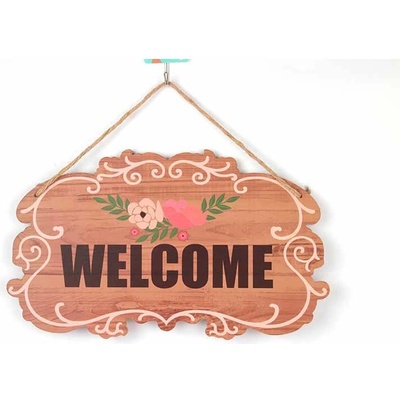Drevená Ceduľa Welcome