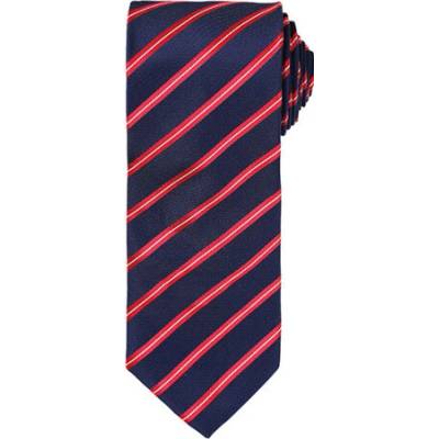 Premier Workwear športová pruhovaná kravata PR784 Navy