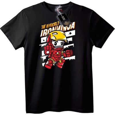 NOONEBRAND Тениска Непобедимият Iron Ninja - 7XL, White