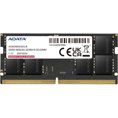 Adata DDR5 32GB 4800MHz CL40 (1x32GB) AD5S480032G-S