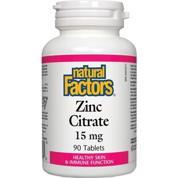 Image 1 of Natural Factors Zinc Citrate 15 mg [90 Таблетки]