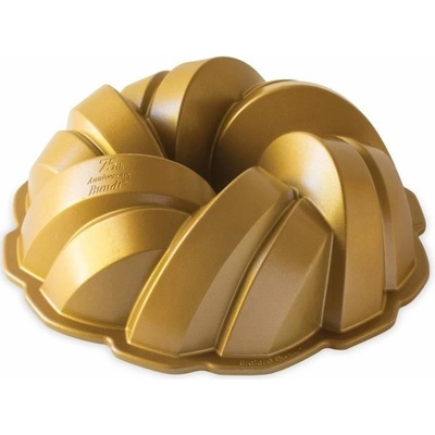 Nordic Ware Hliníková forma na bábovku Braided zlatá 2,84 l