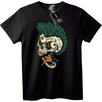 NOONEBRAND Тениска с череп Мохок - 2XL, White
