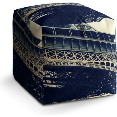 Sablio Taburet Cube Eiffel Tower: 40x40x40 cm