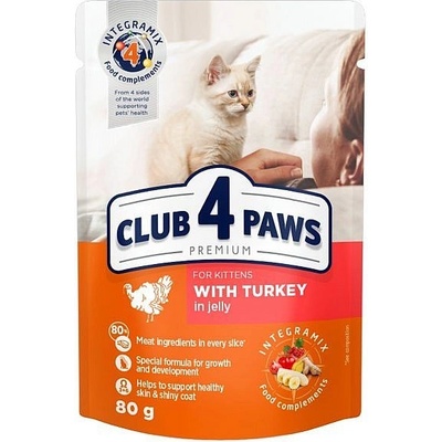 Club 4 Paws Premium Kitten with turkey jelly 80 g