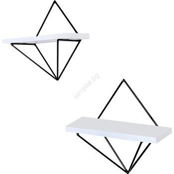 ASIR GROUP Комплект от 2 рафта dia, бял/черен (as3289)